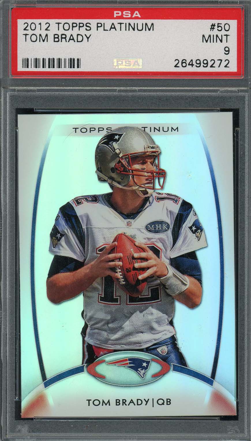 2012 TOPPS TOM BRADY #440 WHITE JERSEY NEW ENGLAND PATRIOTS PSA 9