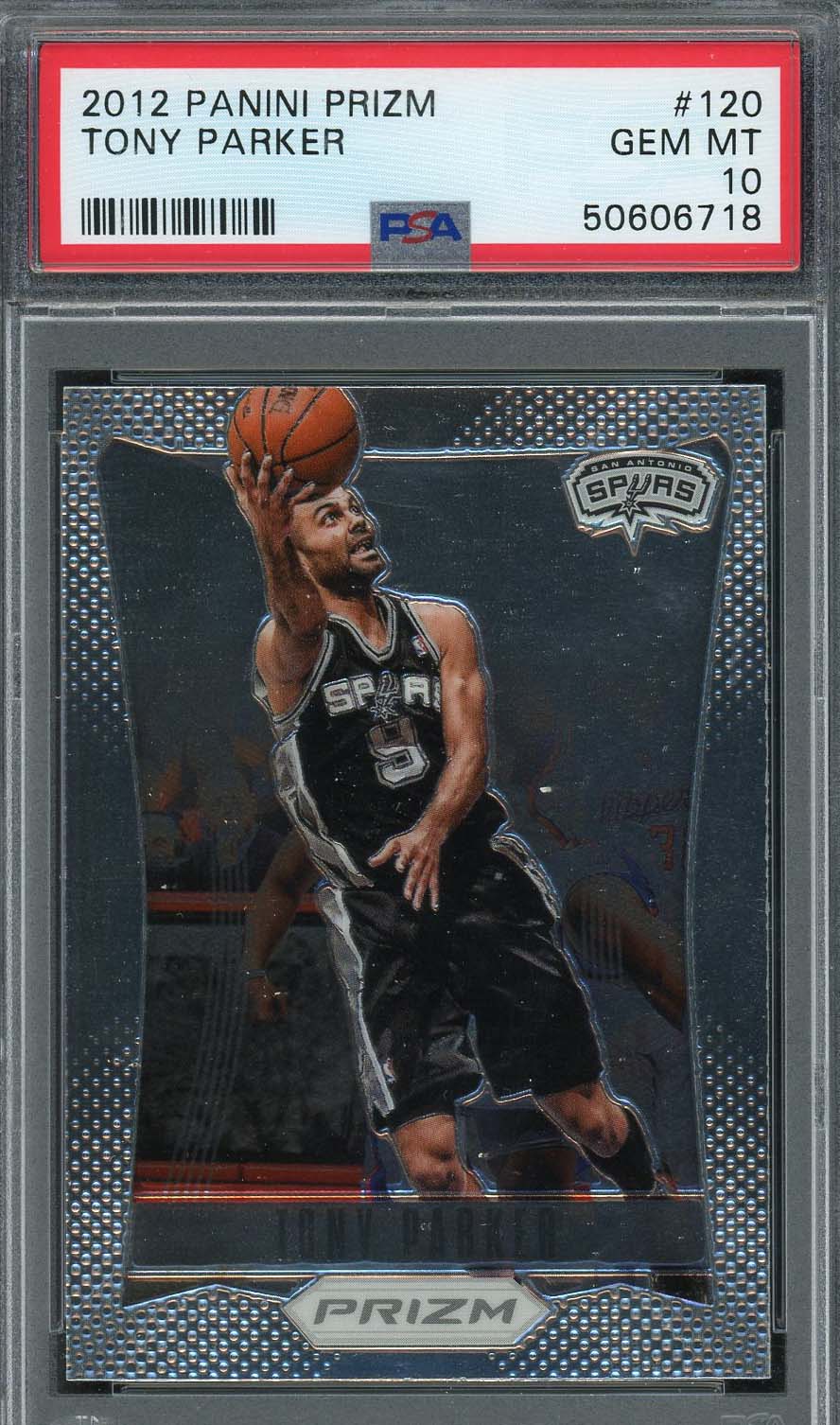 トニー パーカー 2012 Panini Prizm バスケットボール カード #120 グレード PSA 10