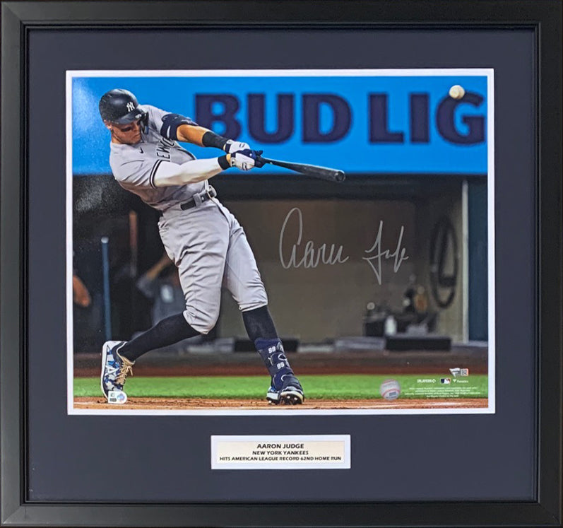 Aaron Judge 62 Record Home Run Framed Front Page Newspaper 