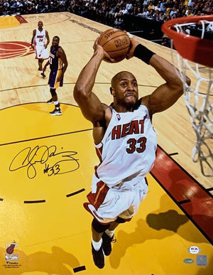 Alonzo Mourning Autographed Miami Signed Basketball 16x20 Photo PSA DNA COA-Powers Sports Memorabilia