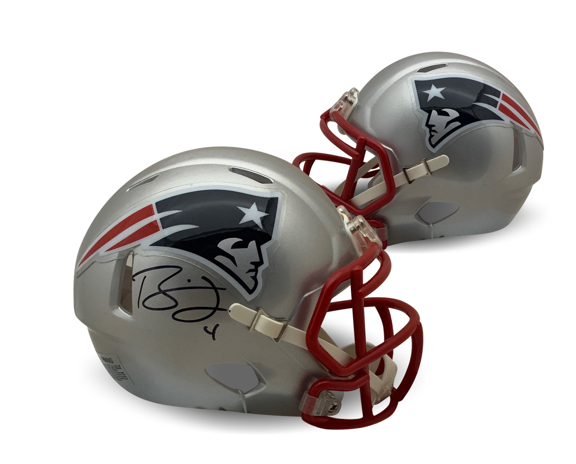 Bailey Zappe Autographed New England Patriots Signed Football Mini Helmet JSA COA-Powers Sports Memorabilia