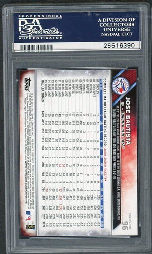 Jose Bautista MLB 2016 Topps Bat Flip Baseball Card #96 Graded PSA 10 GEM MINT-Powers Sports Memorabilia