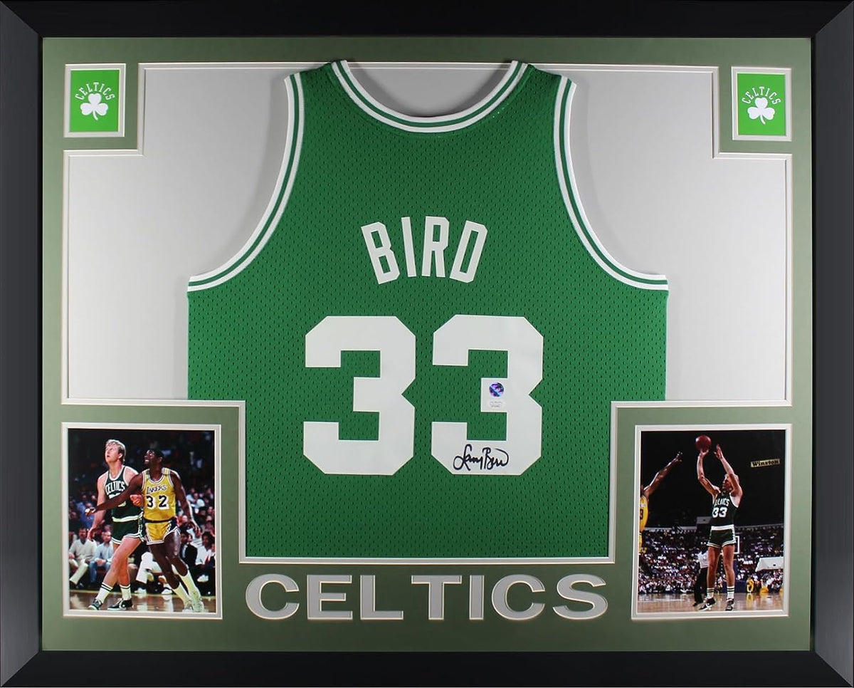 Larry Bird Autographed Celtics Green Mitchell&Ness Hardwood