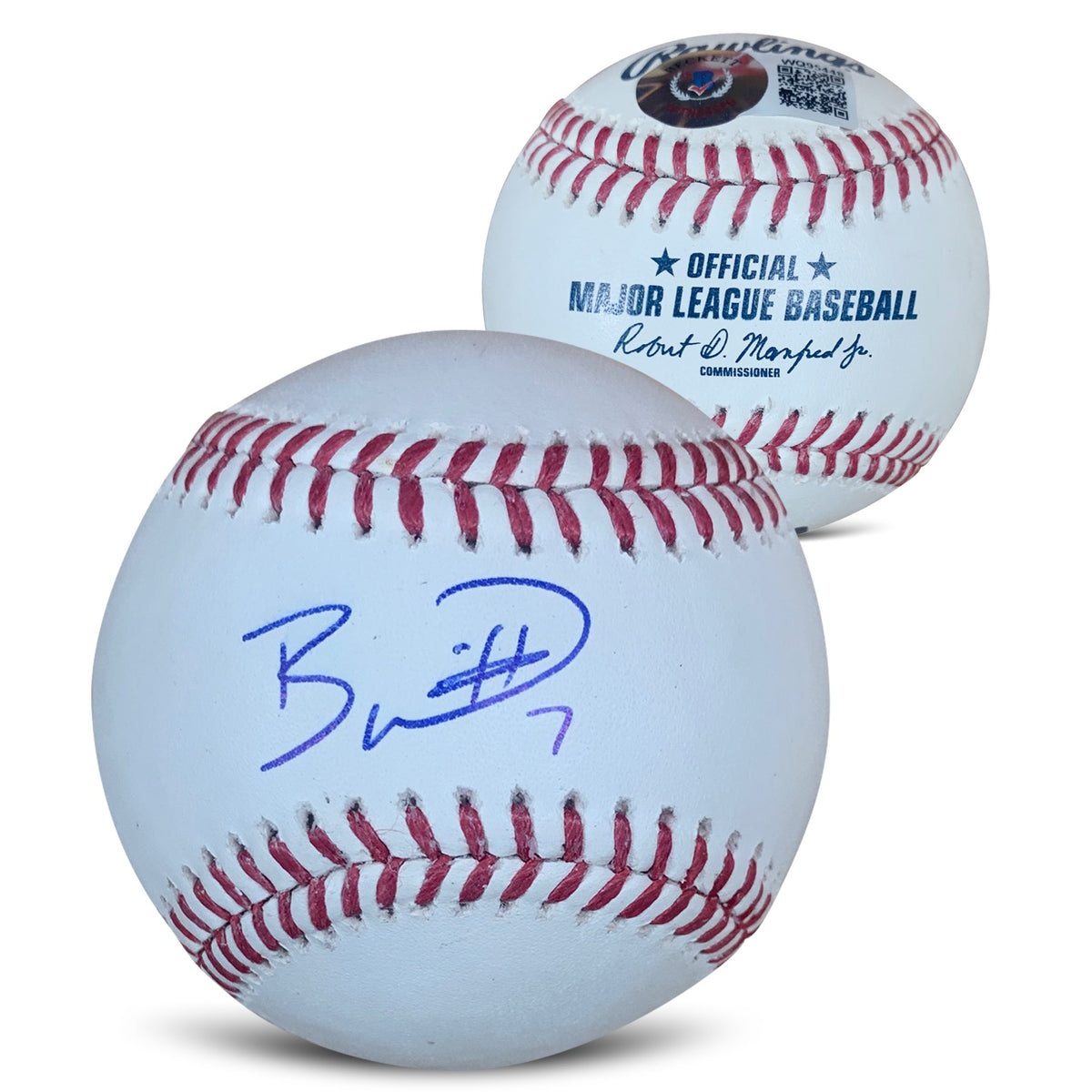 Bobby Witt Jr Autographed MLB Signed Baseball Beckett COA With Display