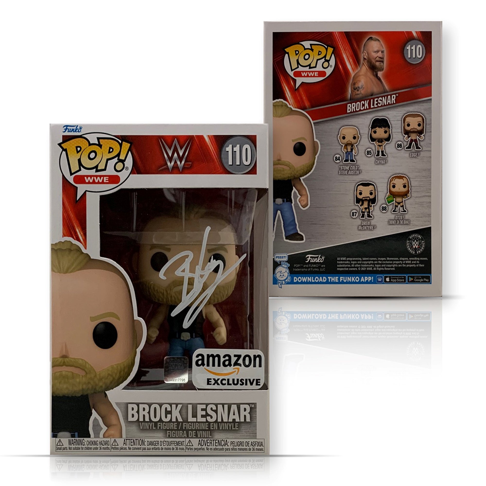 Brock Lesnar Autographed WWE Wrestling Signed Funko Pop 110 JSA COA-Powers Sports Memorabilia