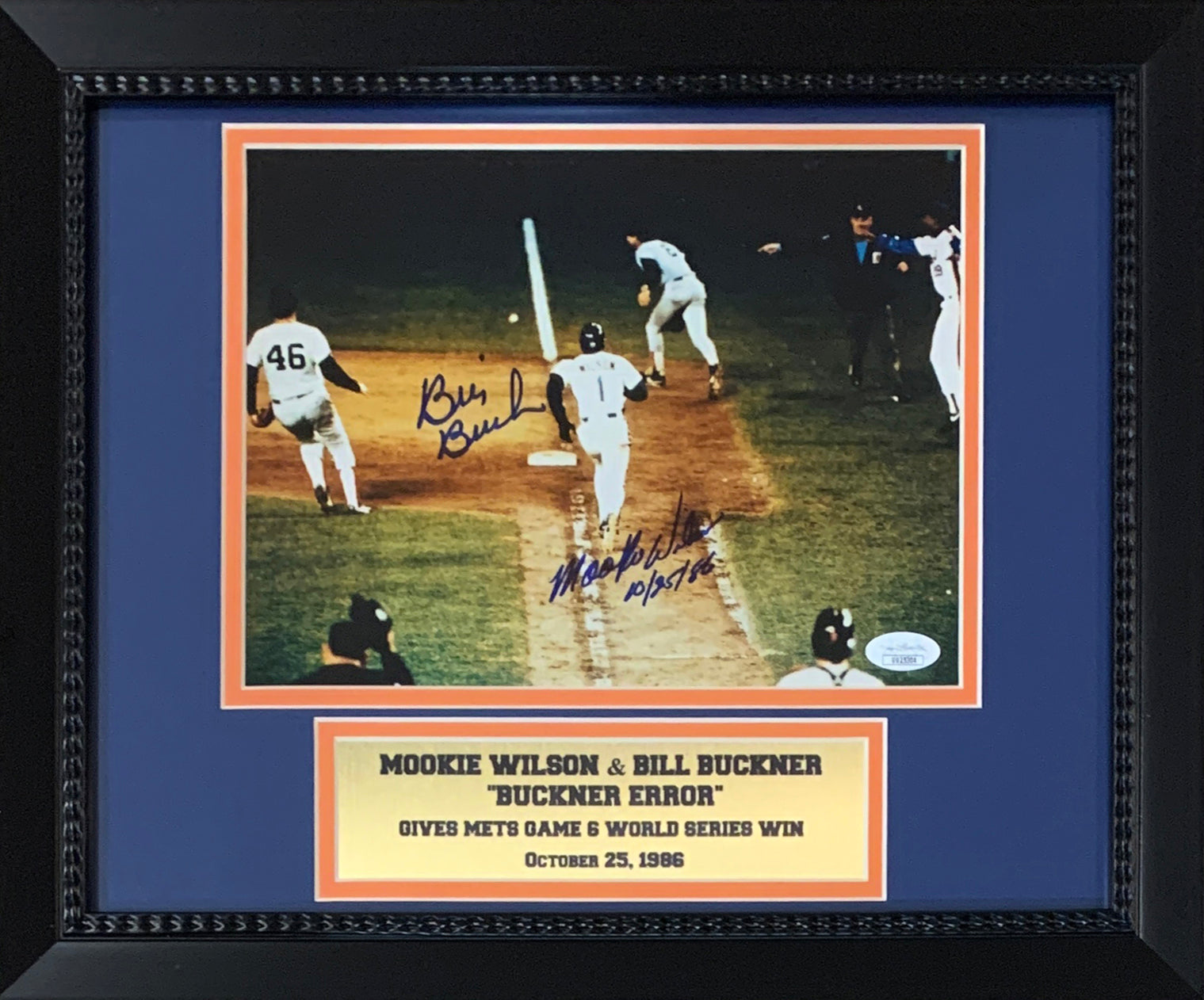 Mookie Wilson & Bill Buckner Autographed New York 1986 World Series Si