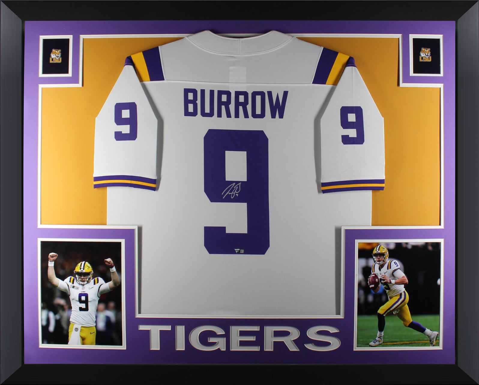 Justin Jefferson Autographed and Framed LSU Tigers Jersey