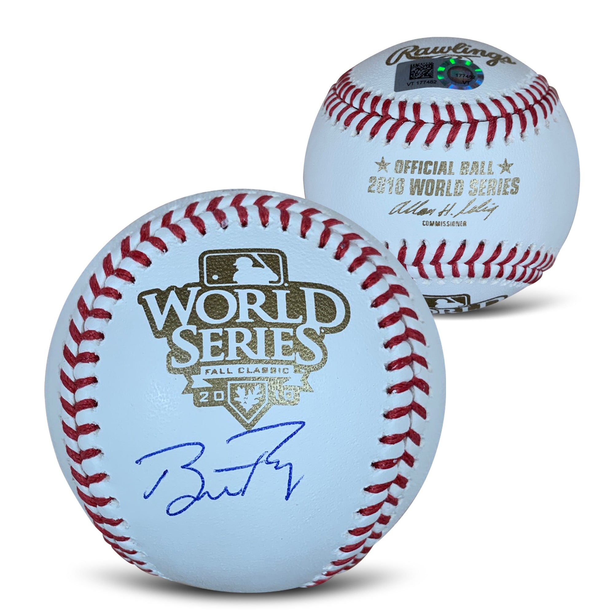 Buster Posey Autographed 2010 World Series Signed Baseball MLB Authent