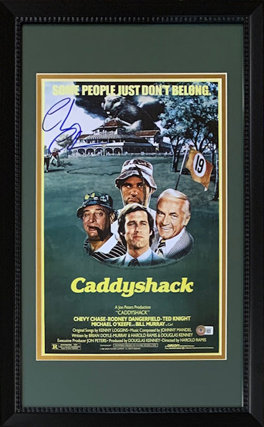 Chevy Chase Autographed Caddyshack Signed Framed 11x17 Movie Poster Beckett Authentication Services COA-Powers Sports Memorabilia