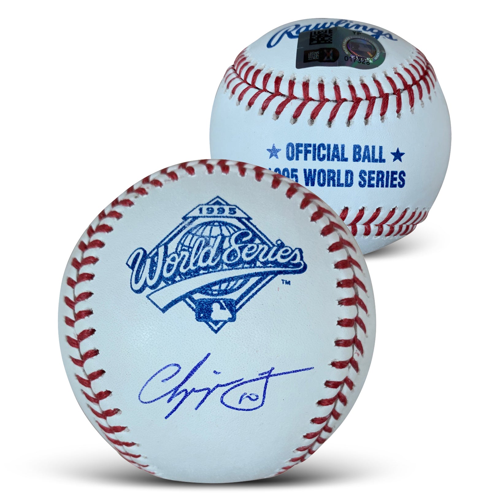 Chipper Jones Autographed 1995 World Series Signed Baseball Fanatics A