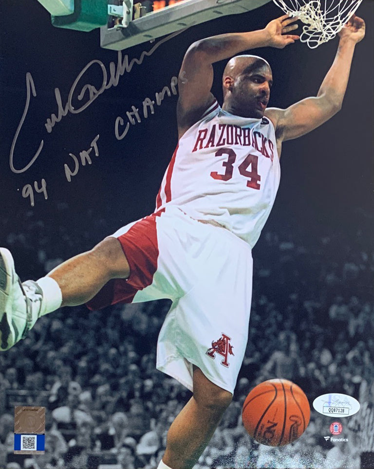 Corliss Williamson Autographed Arkansas 1994 Signed Basketball 11x14 Photo JSA COA-Powers Sports Memorabilia