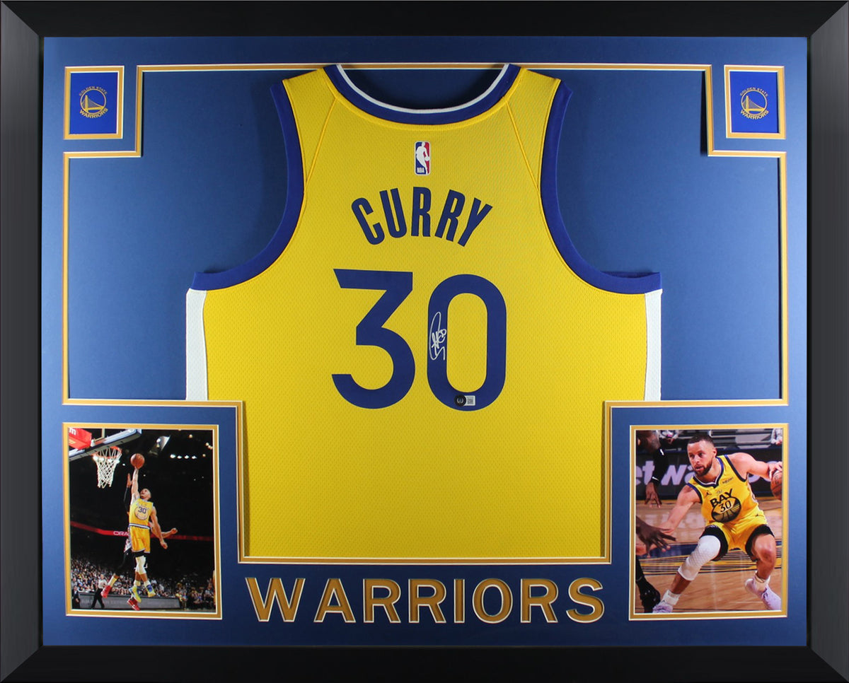 steph curry signed jersey framed
