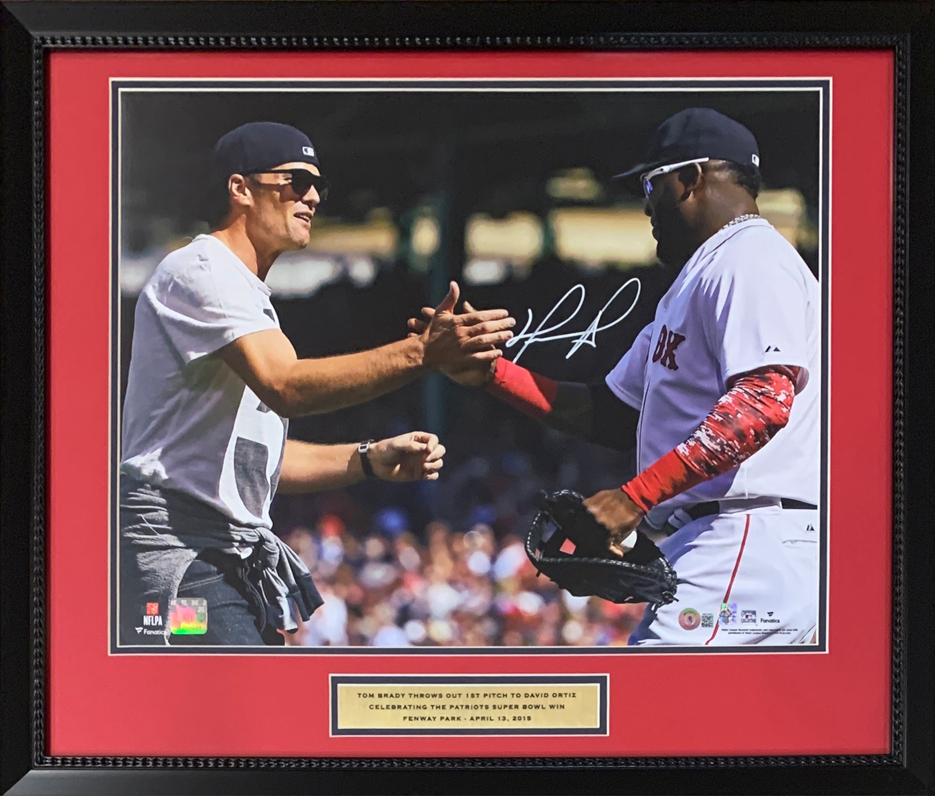 Rare Tom Brady & David Ortiz Boston Strong Signed Red Sox Jersey Fan —  Showpieces Sports