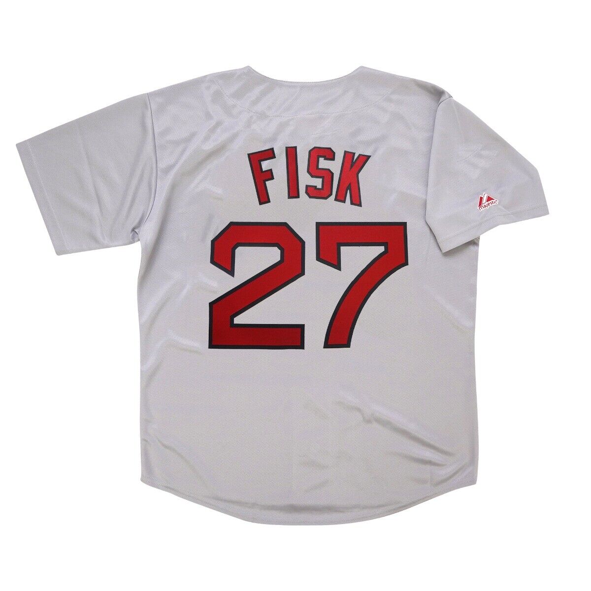 Carlton Fisk Boston Red Sox Autographed Majestic Throwback Red