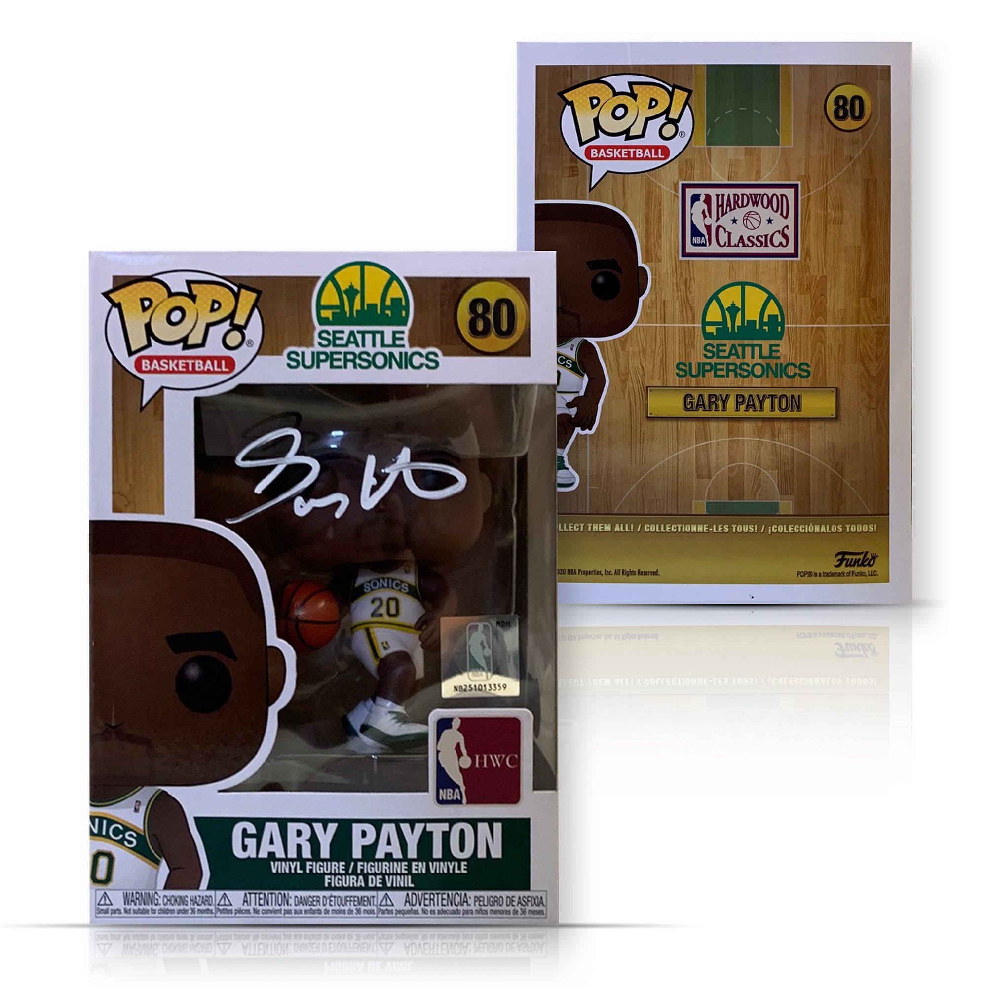 Gary Payton Autographed Seattle Supersonics Signed Basketball Funko Pop 80 Beckett COA-Powers Sports Memorabilia