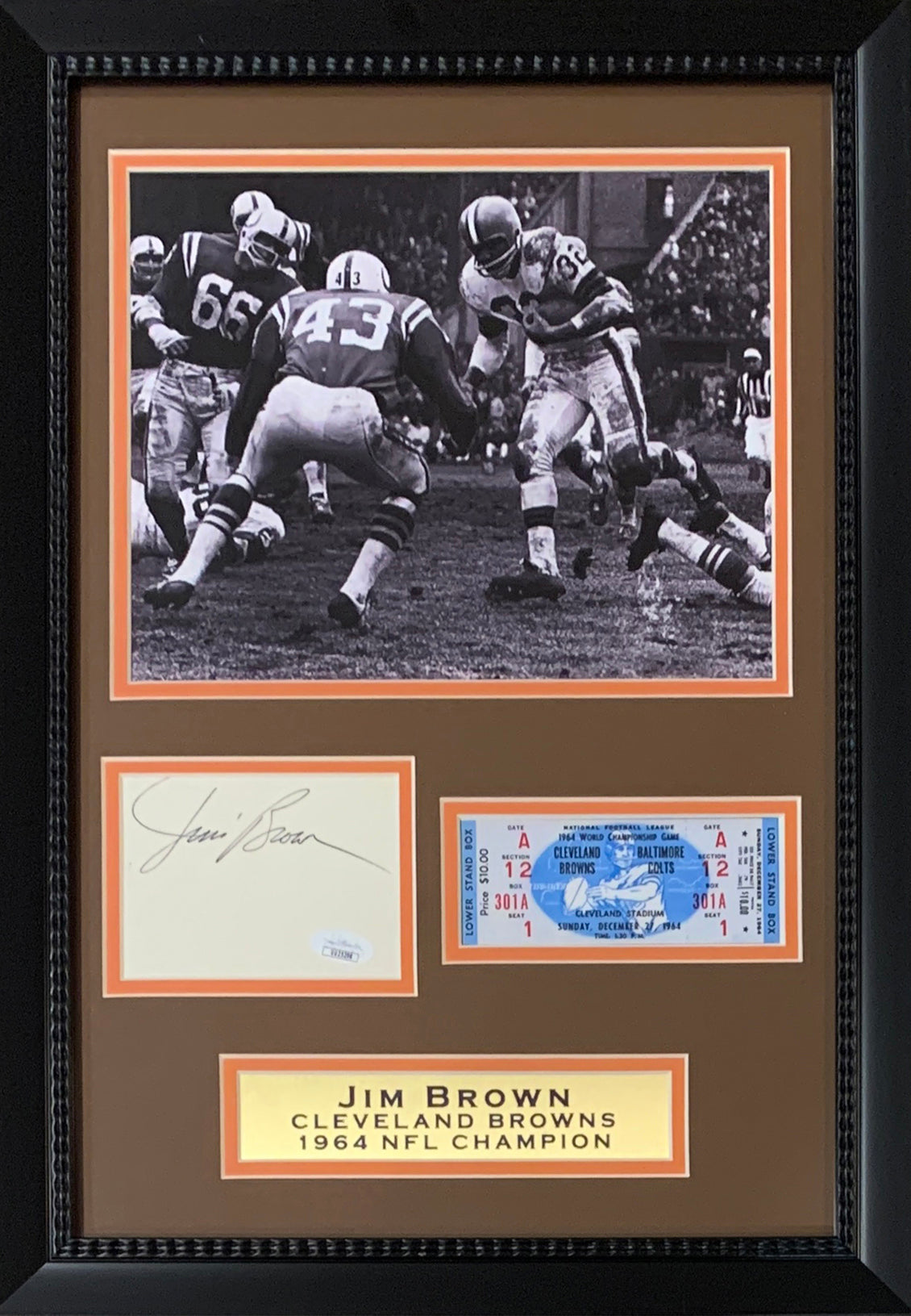 Jim Brown Memorabilia, Autographed Jim Brown Collectibles