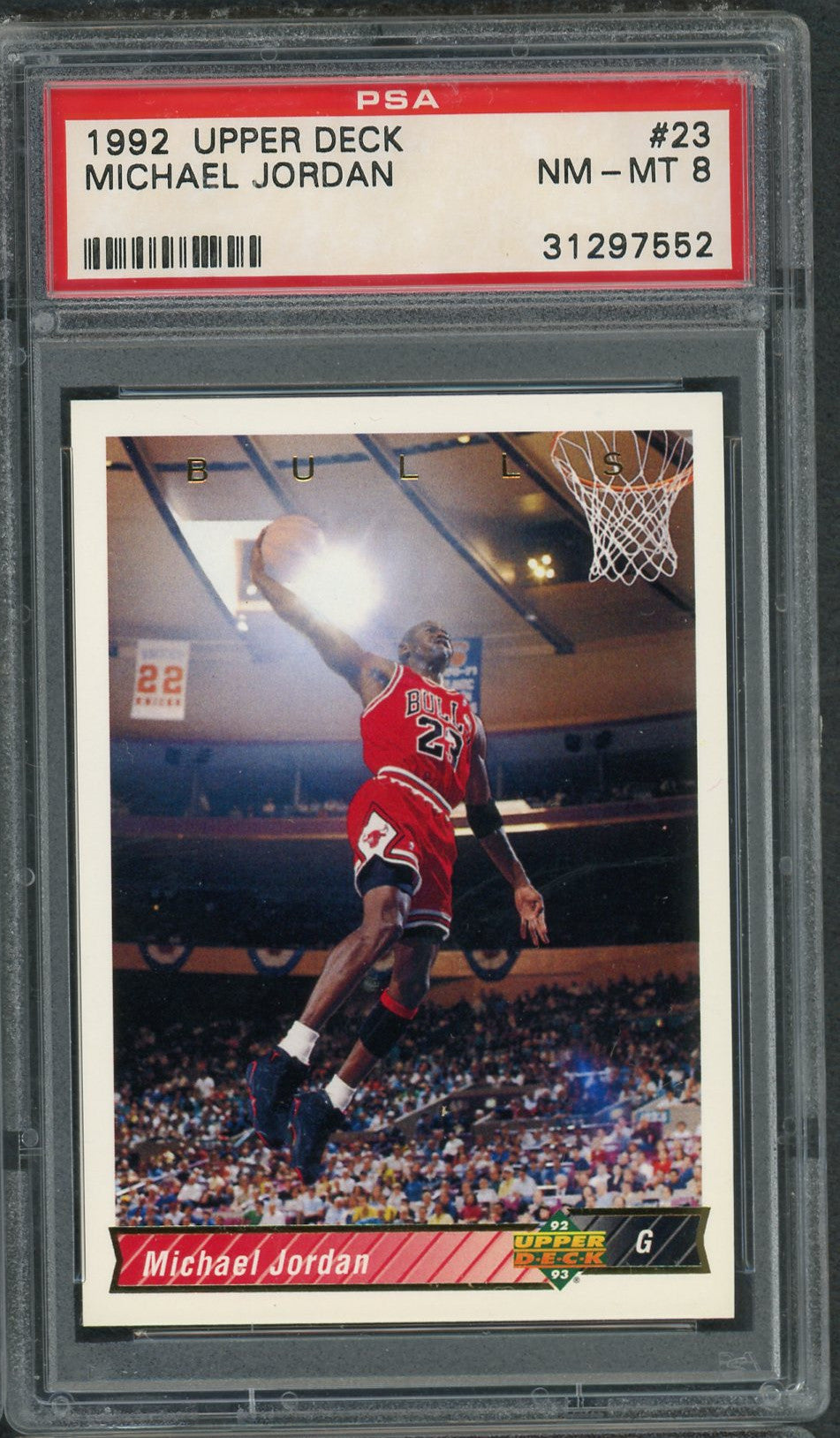 Michael Jordan 1992 Upper Deck Basketball Card #23 Graded PSA 8-Powers Sports Memorabilia
