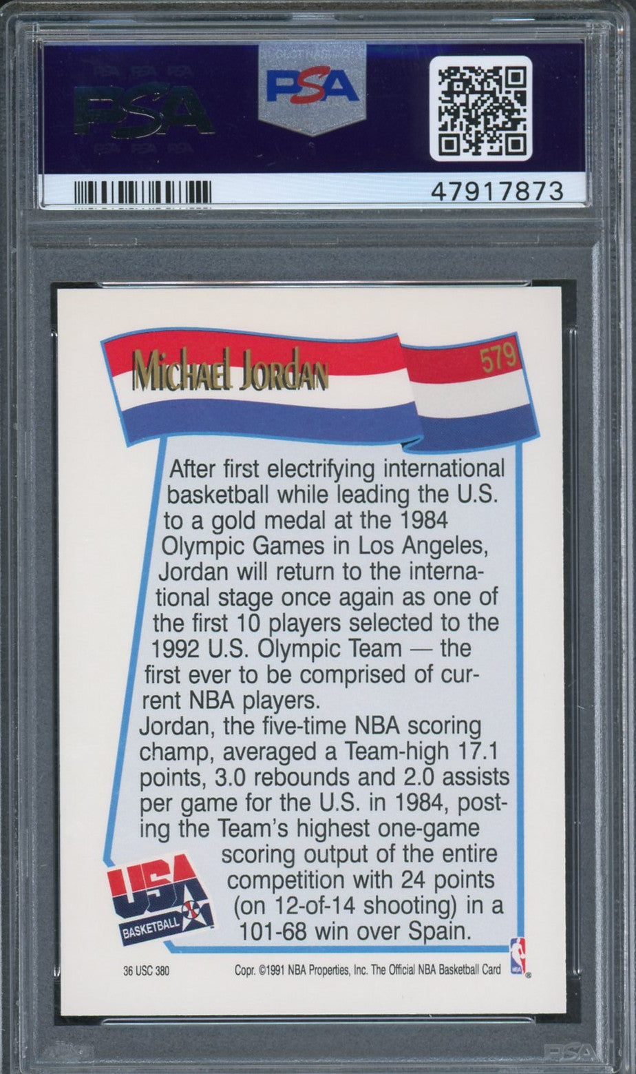 Michael Jordan Team USA Dream Team 1991 Hoops Basketball Card #579 Gra