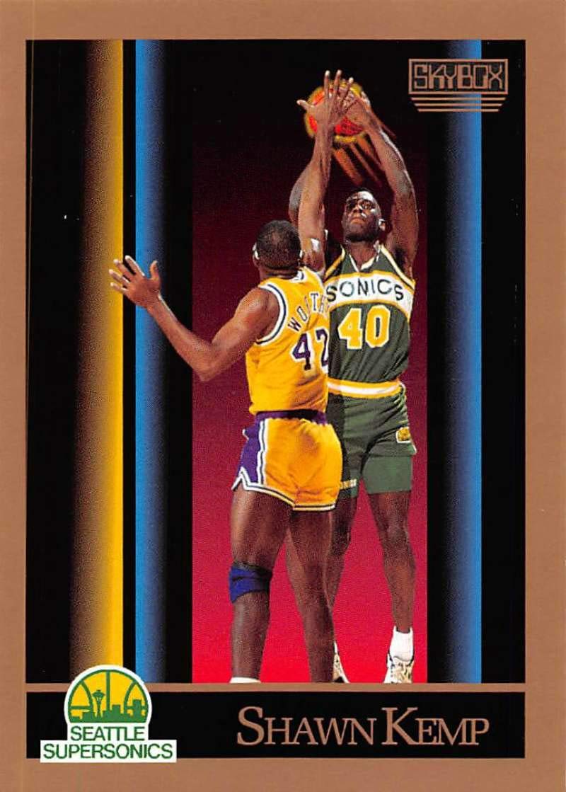 Framed Shawn Kemp Seattle Supersonics Autographed Green Mitchell