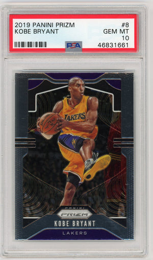 Kobe Bryant 2019 Panini Prizm Basketball Card #8 Graded PSA 10 GEM MINT-Powers Sports Memorabilia