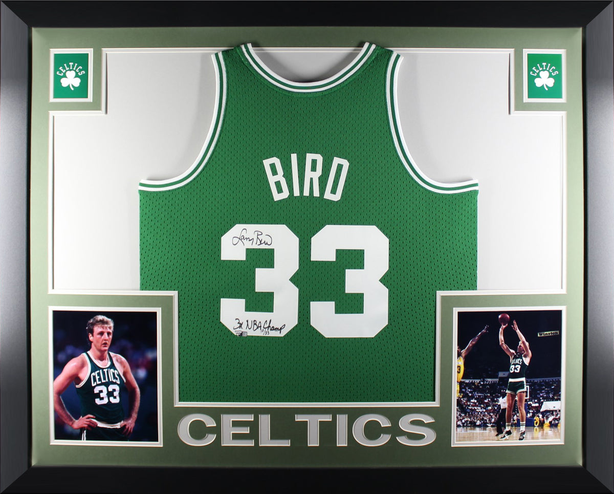 Larry Bird Boston Celtics Autographed White Mitchell & Ness
