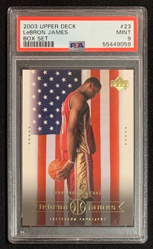 LeBron James 2003 Upper Deck Box Set Rookie Card RC #23 Graded PSA 9-Powers Sports Memorabilia