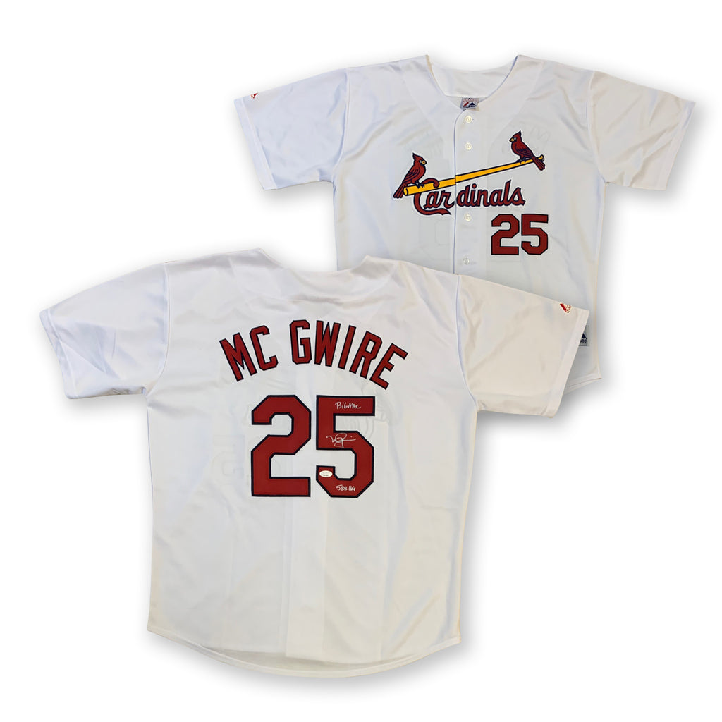 Mark McGwire Autographed St Louis Cardinals Signed Majestic Baseball Jersey  BIG MAC 583 HOME RUNS JSA COA