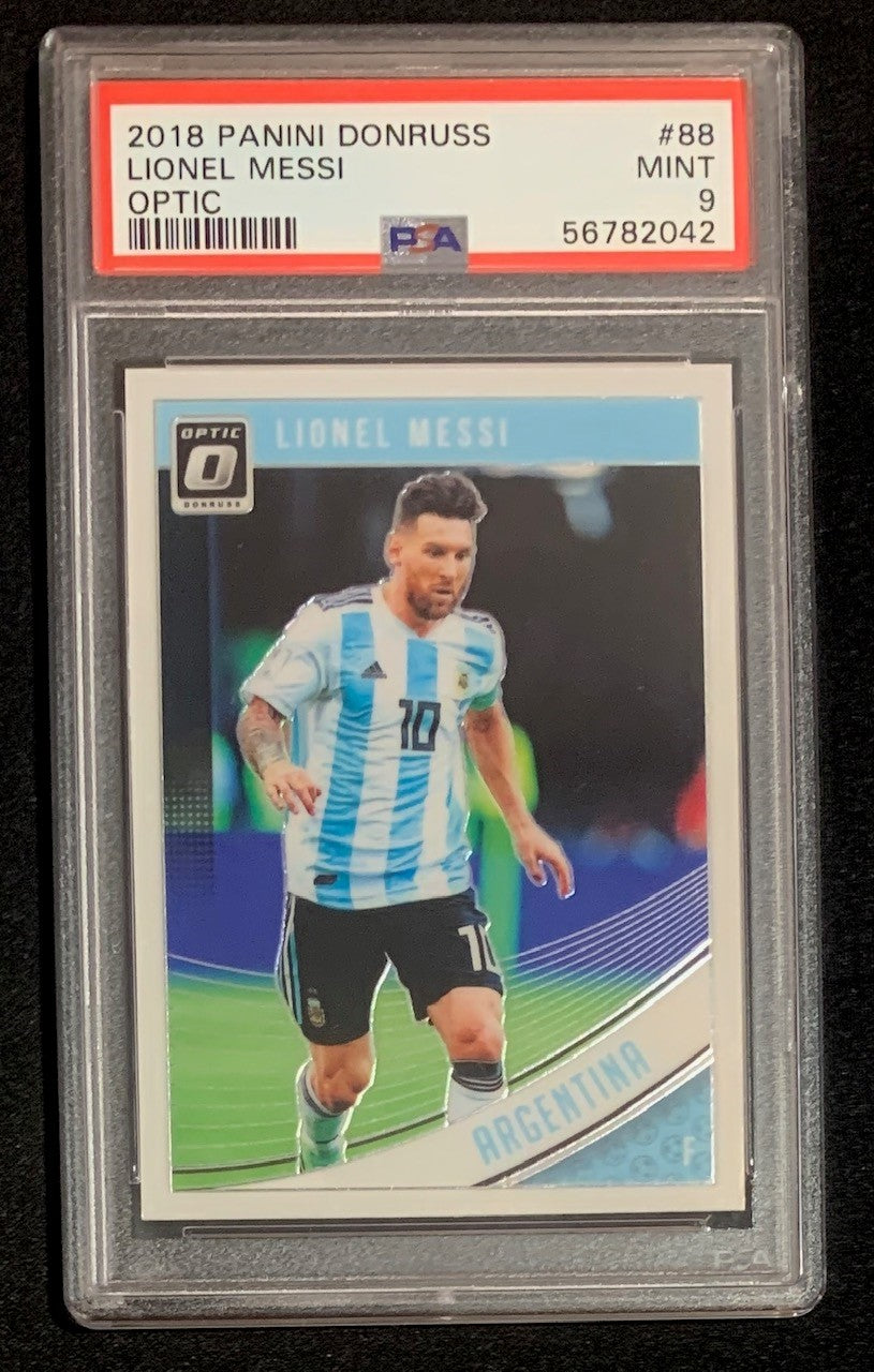 リオネル メッシ 2018 パニーニ ドンラス オプティック サッカー カード #88 グレード PSA 9