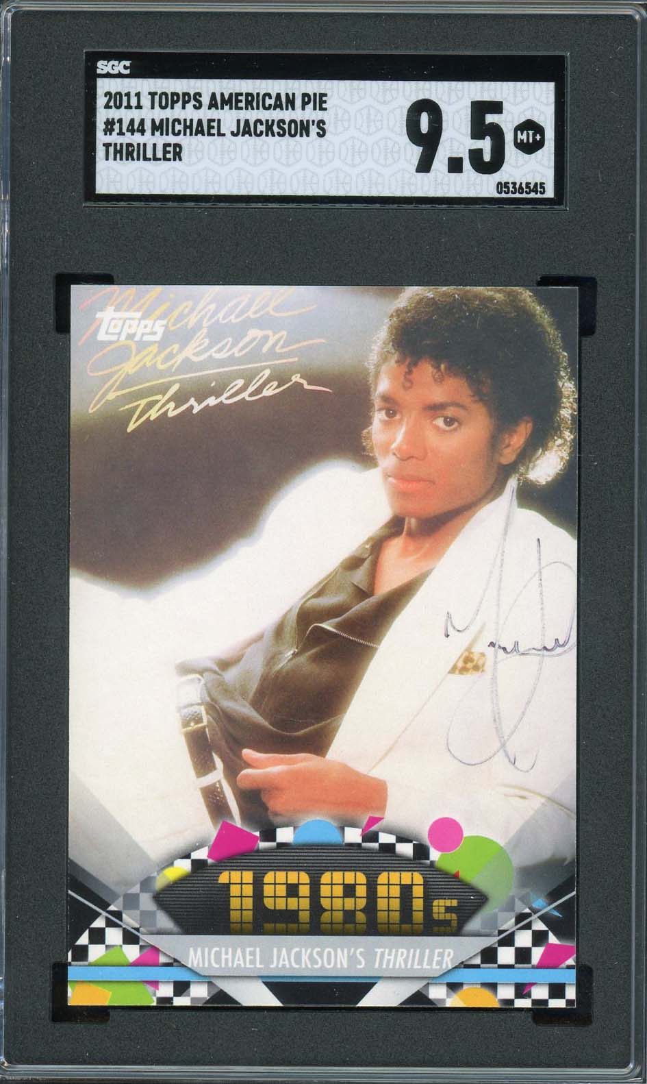 Michael Jackson 2011 Topps American Pie Thriller Card #144 Graded SGC 9.5-Powers Sports Memorabilia