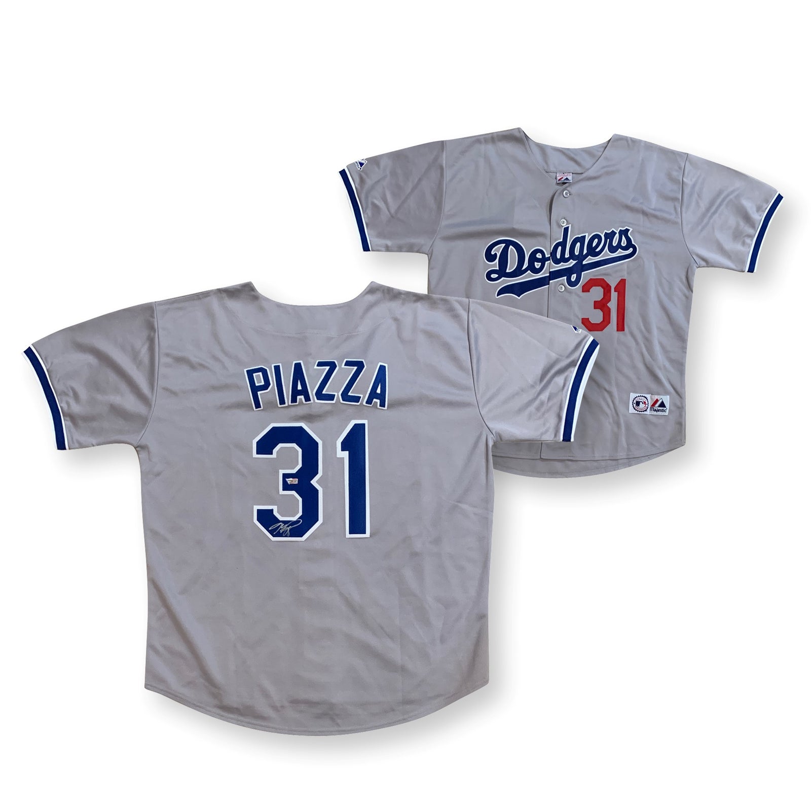Mike Piazza Los Angeles Dodgers Autographed Mitchell and Ness Blue