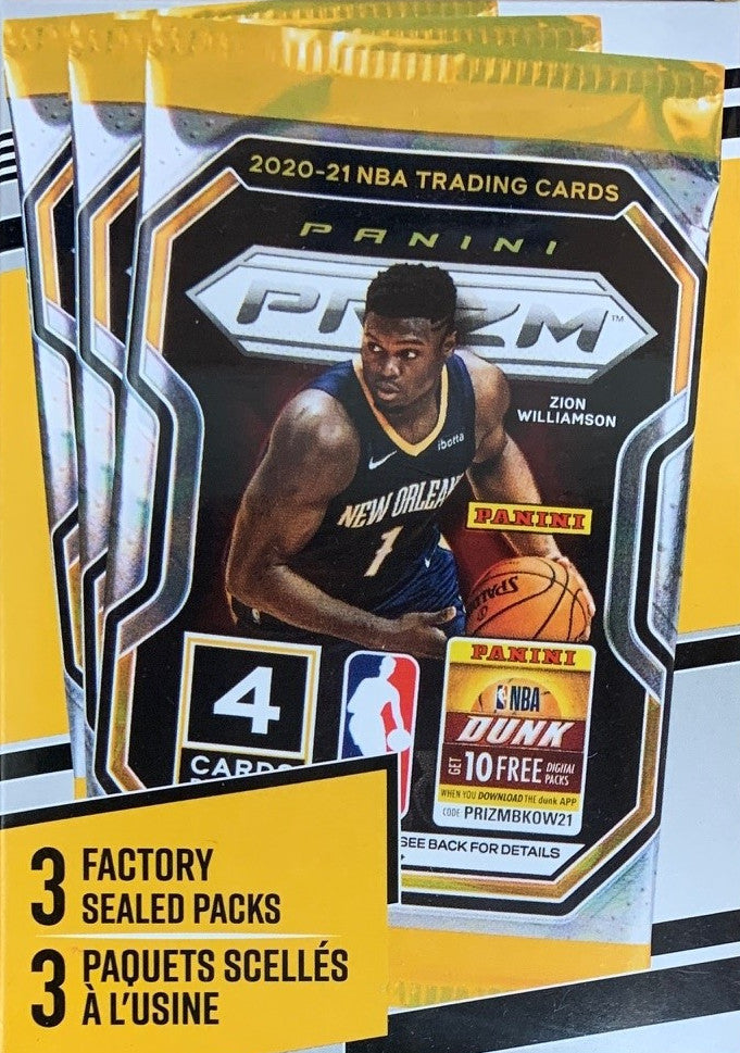 2020-21 Panini Prizm Basketball Sports Card Sealed Hanger Box 3 Packs 4 Cards Per Pack-Powers Sports Memorabilia