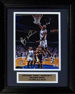 Anfernee Penny Hardaway Autographed Orlando Signed 8x10 Basketball Framed Photo Fanatics Authentic COA-Powers Sports Memorabilia