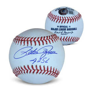 Pete Rose Autographed MLB Signed Baseball 4256 Beckett COA With UV Display Case-Powers Sports Memorabilia