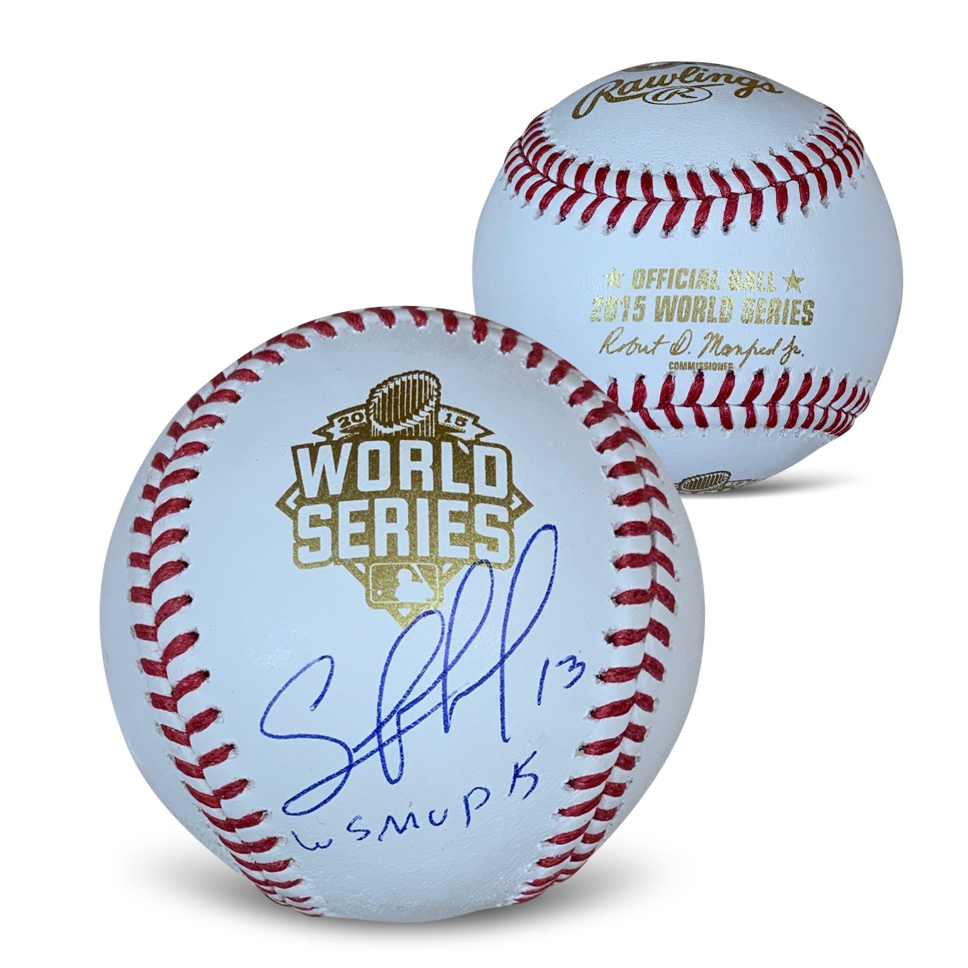 Salvador Perez Autographed 2015 World Series MVP Signed Baseball Beckett COA With UV Display Case-Powers Sports Memorabilia