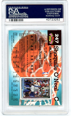 Shaquille O'Neal 1992 Stadium Club Basketball Rookie Card RC #247 Graded PSA 10 GEM MINT-Powers Sports Memorabilia