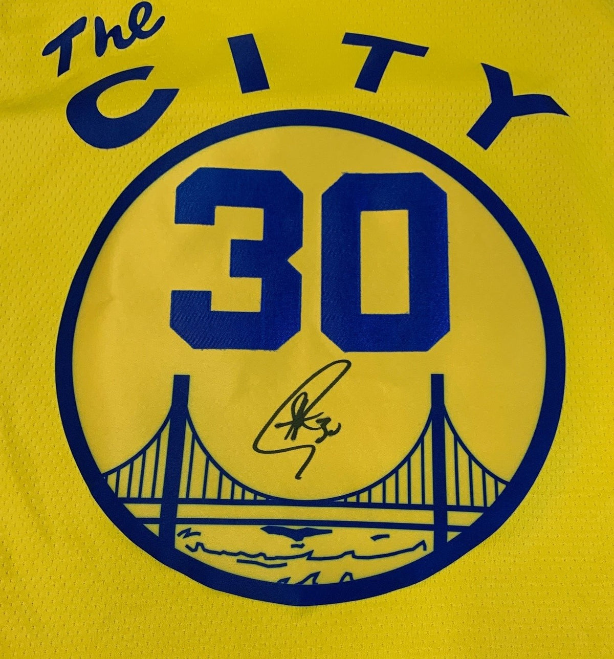 Steph Curry Autographed Warriors Nike Authentic City Jersey signed