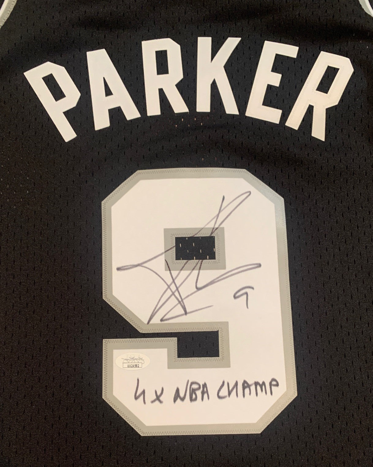 GSSM Tony Parker Signed Jersey (CX by Steiner)