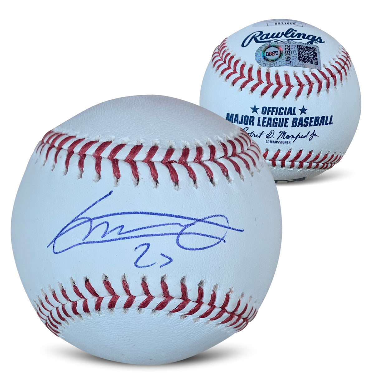 Vladimir Guerrero Jr Autographed MLB Signed Baseball JSA COA With Disp